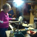 Der Brotfladen wird gewendet