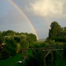 Regenbogen über dem Labussee