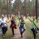 Spontan-Yoga im Wald